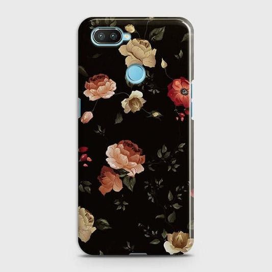 Xiaomi Mi 8 Lite Cover - Matte Finish - Dark Rose Vintage Flowers Printed Hard Case with Life Time Colors Guarantee