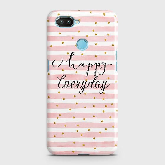 Xiaomi Mi 8 Lite Cover - Trendy Happy Everyday Printed Hard Case with Life Time Colors Guarantee
