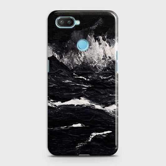 Xiaomi Mi 8 Lite Cover - Black Ocean Marble Trendy Printed Hard Case with Life Time Colors Guarantee