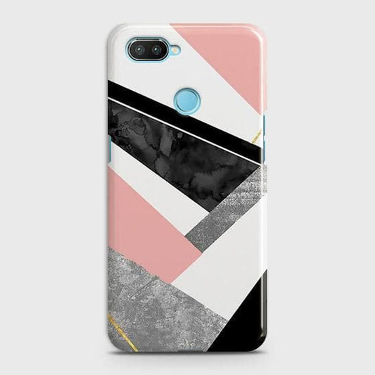 Xiaomi Mi 8 Lite Cover - Matte Finish - Geometric Luxe Marble Trendy Printed Hard Case with Life Time Colors Guarantee(1B30)