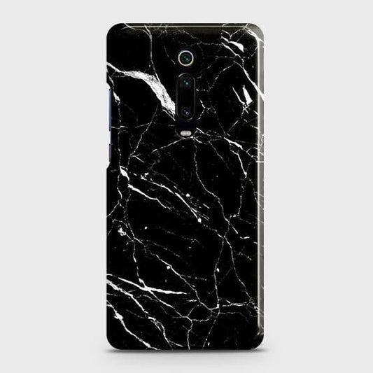 Xiaomi Mi 9T Cover - Trendy Black Marble Printed Hard Case with Life Time Colors Guarantee