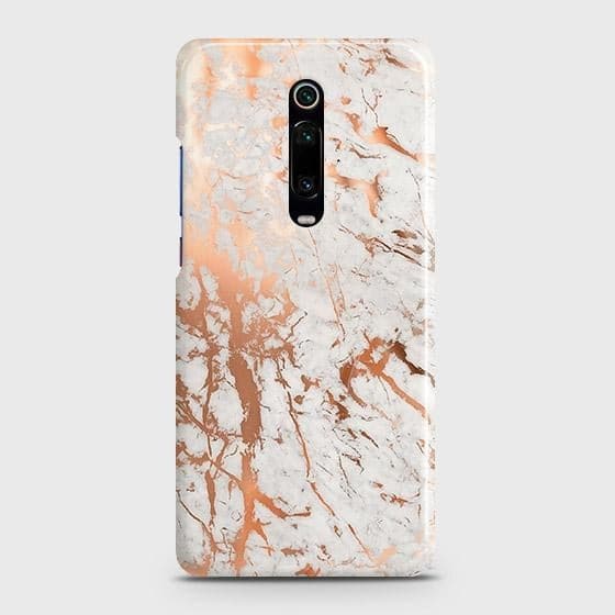 Xiaomi Mi 9T Cover - In Chic Rose Gold Chrome Style Printed Hard Case with Life Time Colors Guarantee