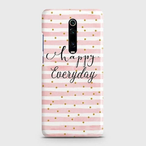 Xiaomi Mi 9T Cover - Trendy Happy Everyday Printed Hard Case with Life Time Colors Guarantee