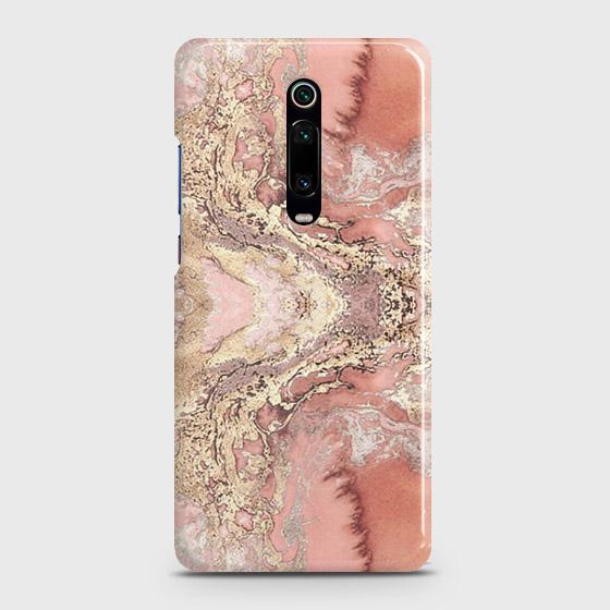 Xiaomi Mi 9T Pro Cover - Trendy Chic Rose Gold Marble Printed Hard Case with Life Time Colors Guarantee