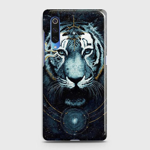 Xiaomi Mi 9 Cover - Vintage Galaxy Tiger Printed Hard Case with Life Time Colors Guarantee