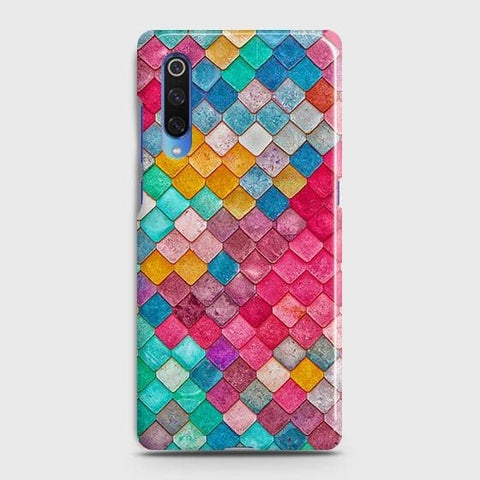 Xiaomi Mi 9 Cover - Chic Colorful Mermaid Printed Hard Case with Life Time Colors Guarantee