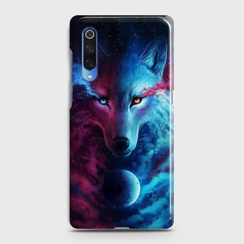 Xiaomi Mi 9 Cover - Infinity Wolf Trendy Printed Hard Case with Life Time Colors Guarantee