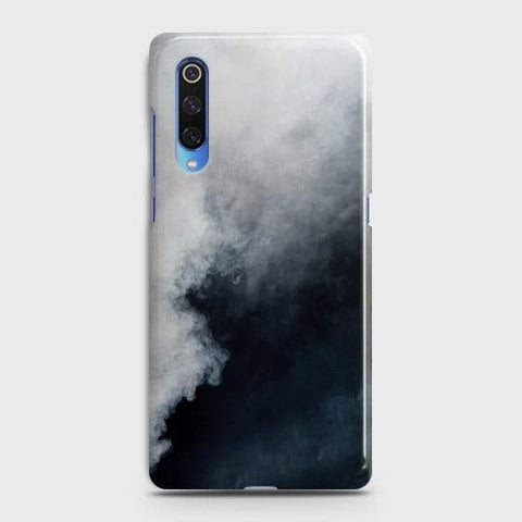 Xiaomi Mi 9 Cover - Matte Finish - Trendy Misty White and Black Marble Printed Hard Case with Life Time Colors Guarantee