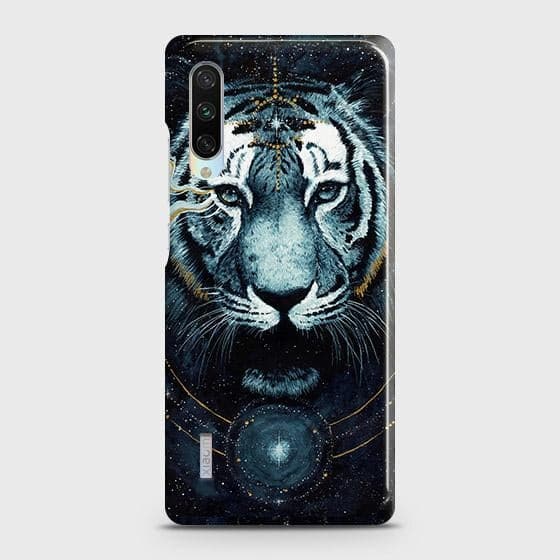 Xiaomi Mi A3 Cover - Vintage Galaxy Tiger Printed Hard Case with Life Time Colors Guarantee