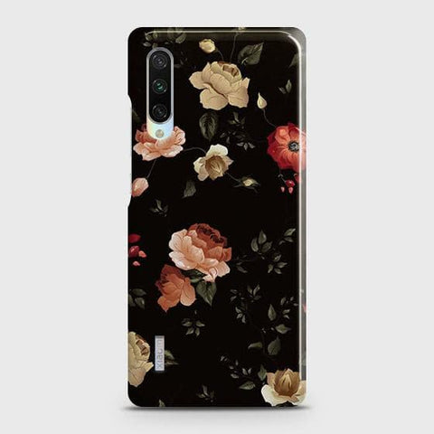 Xiaomi Mi A3Cover - Matte Finish - Dark Rose Vintage Flowers Printed Hard Case with Life Time Colors Guarantee
