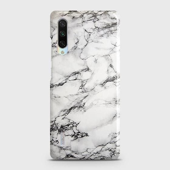 Xiaomi Mi A3 Cover - Matte Finish - Trendy Mysterious White Marble Printed Hard Case with Life Time Colors Guarantee