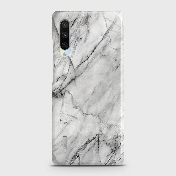 Xiaomi Mi A3 Cover - Matte Finish - Trendy White Floor Marble Printed Hard Case with Life Time Colors Guarantee - D2(B32) 1
