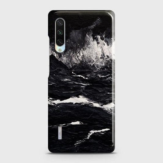 Xiaomi Mi A3 Cover - Black Ocean Marble Trendy Printed Hard Case with Life Time Colors Guarantee