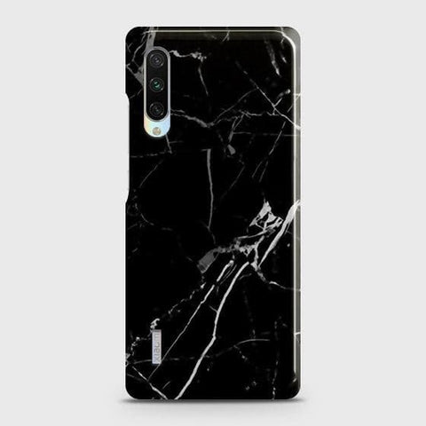 Xiaomi Mi A3 Cover - Black Modern Classic Marble Printed Hard Case with Life Time Colors Guarantee
