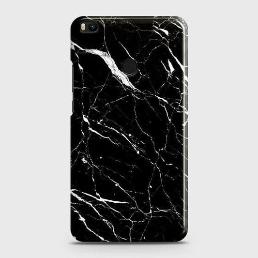 Xiaomi Mi Max 2 Cover - Trendy Black Marble Printed Hard Case with Life Time Colors Guarantee