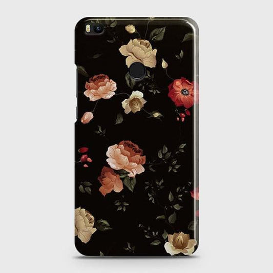 Xiaomi Mi Max 2 Cover - Matte Finish - Dark Rose Vintage Flowers Printed Hard Case with Life Time Colors Guarantee