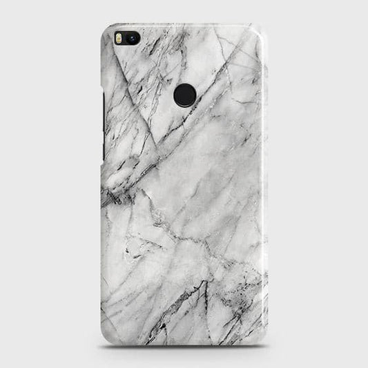 Xiaomi Mi Max 2 Cover - Matte Finish - Trendy White Marble Printed Hard Case with Life Time Colors Guarantee