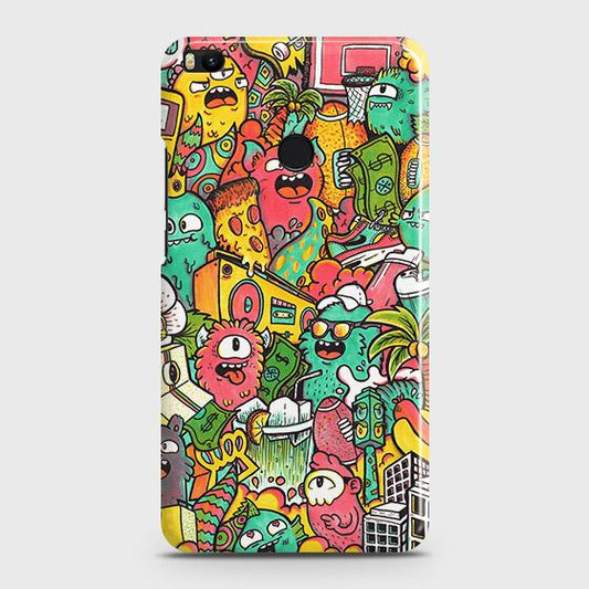 Xiaomi Mi Max 2 Cover - Matte Finish - Candy Colors Trendy Sticker Collage Printed Hard Case with Life Time Colors Guarantee