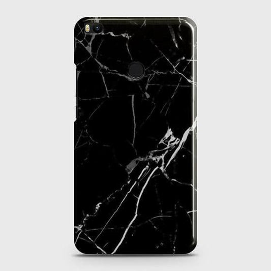 Xiaomi Mi Max 2 Cover - Black Modern ClaSic Marble Printed Hard Case with Life Time Colors Guarantee
