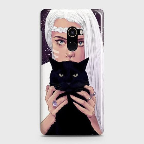 Xiaomi Mi Mix 2 Cover - Trendy Wild Black Cat Printed Hard Case with Life Time Colors Guarantee