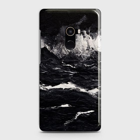 Xiaomi Mi Mix 2 Cover - Black Ocean Marble Trendy Printed Hard Case with Life Time Colors Guarantee