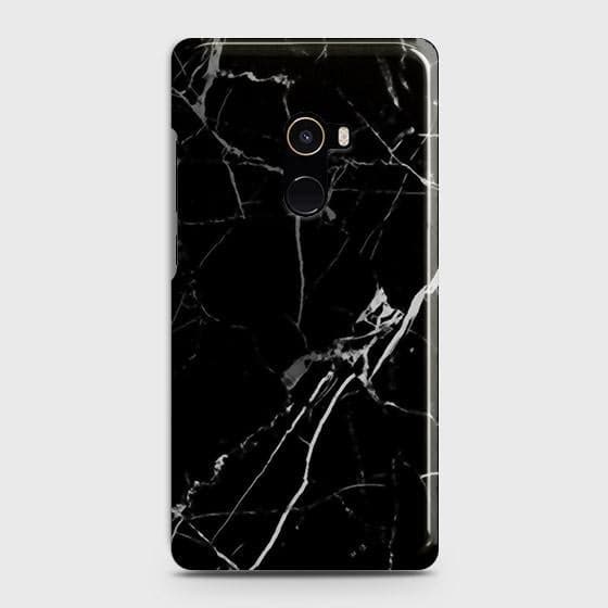 Xiaomi Mi Mix 2 Cover - Black Modern Classic Marble Printed Hard Case with Life Time Colors Guarantee