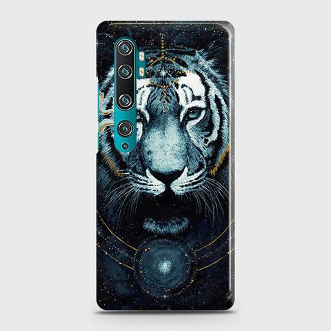 Xiaomi Mi Note 10 Cover - Vintage Galaxy Tiger Printed Hard Case with Life Time Colors Guarantee