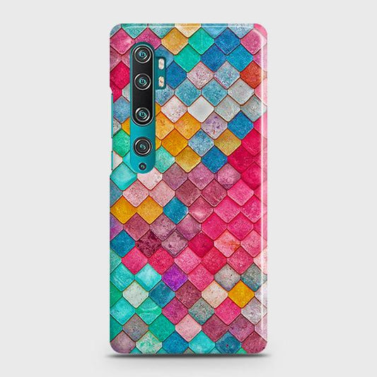 Xiaomi Mi Note 10 Cover - Chic Colorful Mermaid Printed Hard Case with Life Time Colors Guarantee