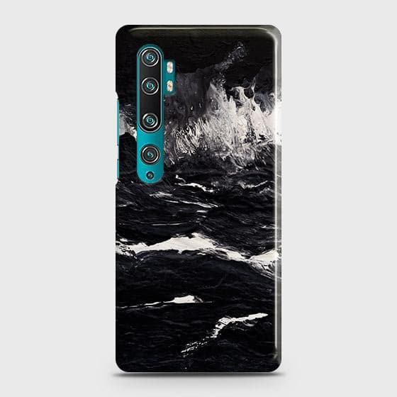 Xiaomi Mi Note 10 Cover - Black Ocean Marble Trendy Printed Hard Case with Life Time Colors Guarantee