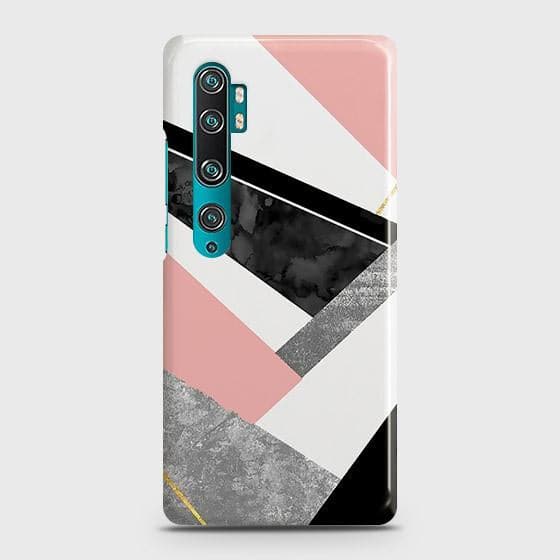 Xiaomi Mi Note 10 Cover - Matte Finish - Geometric Luxe Marble Trendy Printed Hard Case with Life Time Colors Guarantee