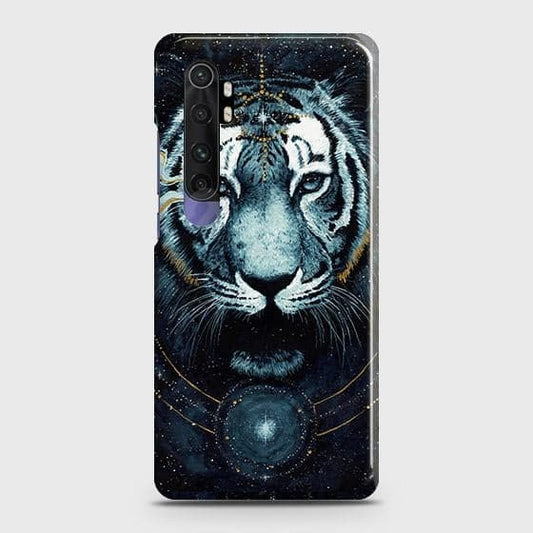 Xiaomi Mi Note 10 Lite Cover ( Some Extra Space in Camera Hole) - Vintage Galaxy Tiger Printed Hard Case with Life Time Colors Guarant (Fast Delivery)