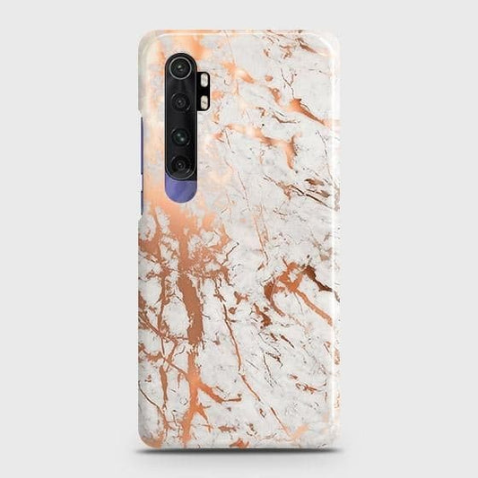 Xiaomi Mi Note 10 Lite Cover ( Some Extra Space in Camera Hole) - In Chic Rose Gold Chrome Style Printed Hard Case with Life Time Colors Guarantee