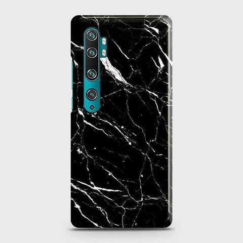 Xiaomi Mi Note 10 Pro Cover - Trendy Black Marble Printed Hard Case with Life Time Colors Guarantee