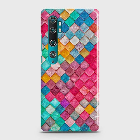 Xiaomi Mi Note 10 Pro Cover - Chic Colorful Mermaid Printed Hard Case with Life Time Colors Guarante