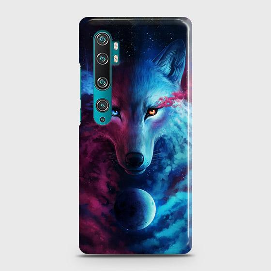 Xiaomi Mi Note 10 Pro Cover - Infinity Wolf Trendy Printed Hard Case with Life Time Colors Guarantee