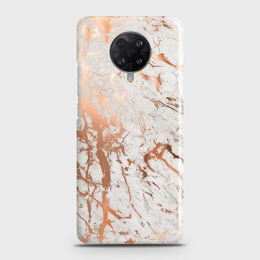 Xiaomi Poco F2 Pro Cover - In Chic Rose Gold Chrome Style Printed Hard Case with Life Time Colors Guarantee