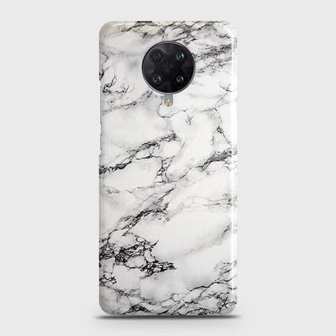 Xiaomi Poco F2 Pro Cover - Matte Finish - Trendy Mysterious White Marble Printed Hard Case with Life Time Colors Guarantee