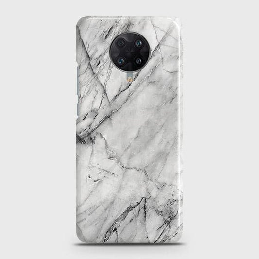 Xiaomi Poco F2 Pro Cover - Matte Finish - Trendy White Marble Printed Hard Case with Life Time Colors Guarantee