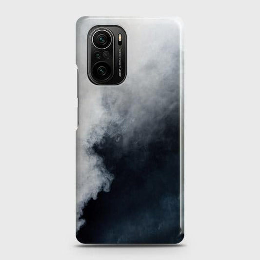 Xiaomi Poco F3 Cover - Matte Finish - Trendy Misty White and Black Marble Printed Hard Case with Life Time Colors Guarantee