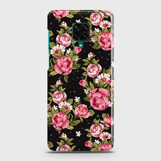 Xiaomi Poco M2 Pro Cover - Trendy Pink Rose Vintage Flowers Printed Hard Case with Life Time Colors Guarantee b58