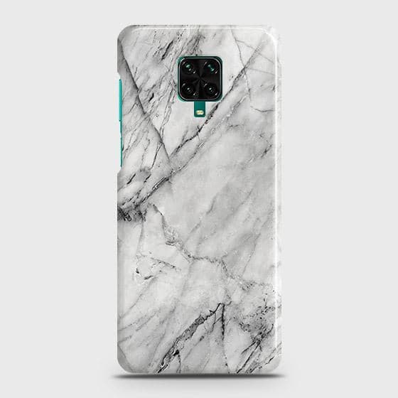 Xiaomi Poco M2 Pro Cover - Matte Finish - Trendy White Marble Printed Hard Case with Life Time Colors Guarantee
