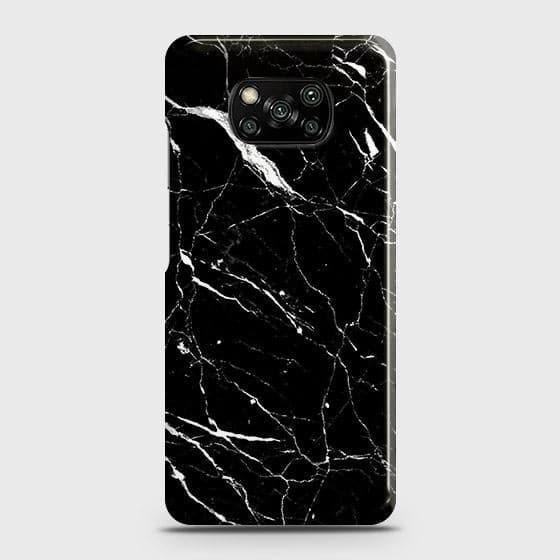 Xiaomi Poco X3 Pro Cover - Trendy Black Marble Printed Hard Case with Life Time Colors Guarantee b61