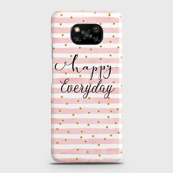 Xiaomi Poco X3 Cover - Trendy Happy Everyday Printed Hard Case with Life Time Colors Guarantee