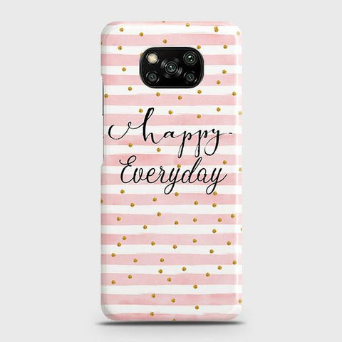 Xiaomi Poco X3 Cover - Trendy Happy Everyday Printed Hard Case with Life Time Colors Guarantee
