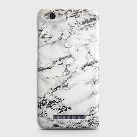 Xiaomi Redmi 4A Cover - Matte Finish - Trendy Mysterious White Marble Printed Hard Case with Life Time Colors Guarantee