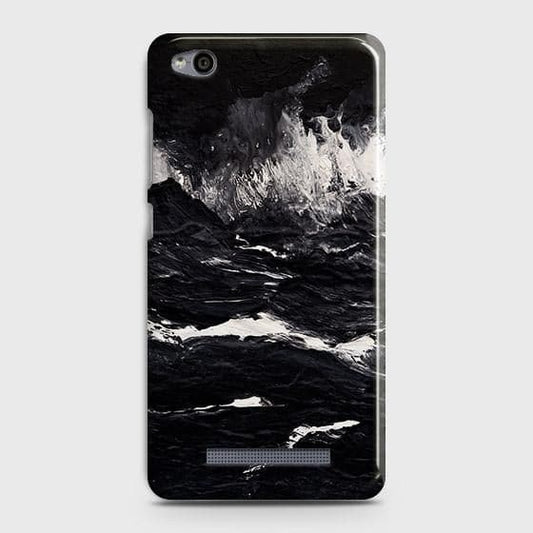 Xiaomi Redmi 4A Cover - Black Ocean Marble Trendy Printed Hard Case with Life Time Colors Guarantee