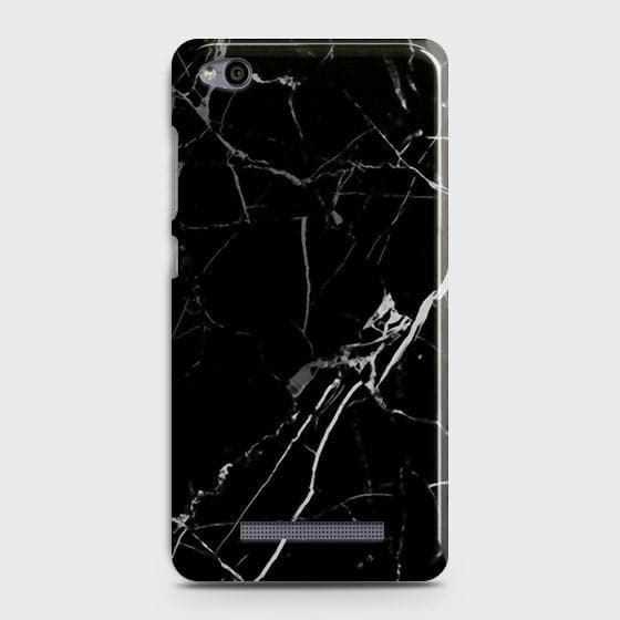 Xiaomi Redmi 4A Cover - Black Modern Classic Marble Printed Hard Case with Life Time Colors Guarantee