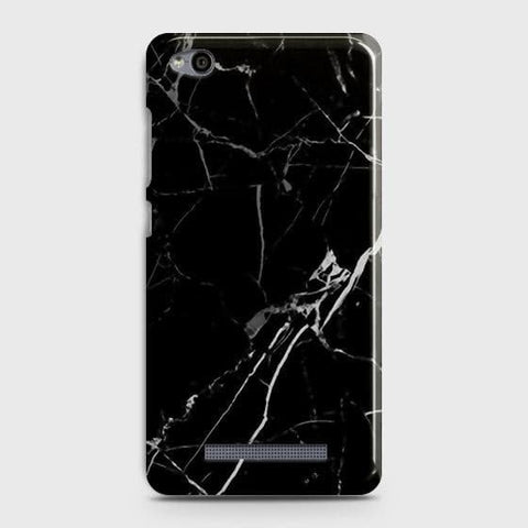 Xiaomi Redmi 4A Cover - Black Modern Classic Marble Printed Hard Case with Life Time Colors Guarantee