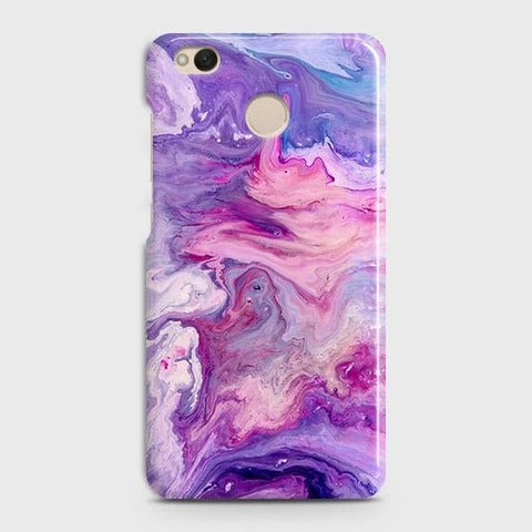 Xiaomi Redmi 4 / 4X Cover - Chic Blue Liquid Marble Printed Hard Case with Life Time Colors Guarantee