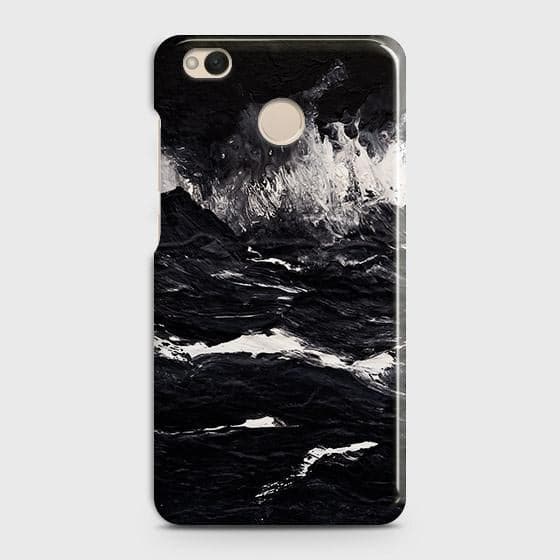 Xiaomi Redmi 4 / 4X Cover - Black Ocean Marble Trendy Printed Hard Case with Life Time Colors Guarantee